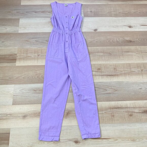 Lucy & Yak Women's Purple Organic Cotton Juni Jumpsuit Size XS - Picture 2 of 8